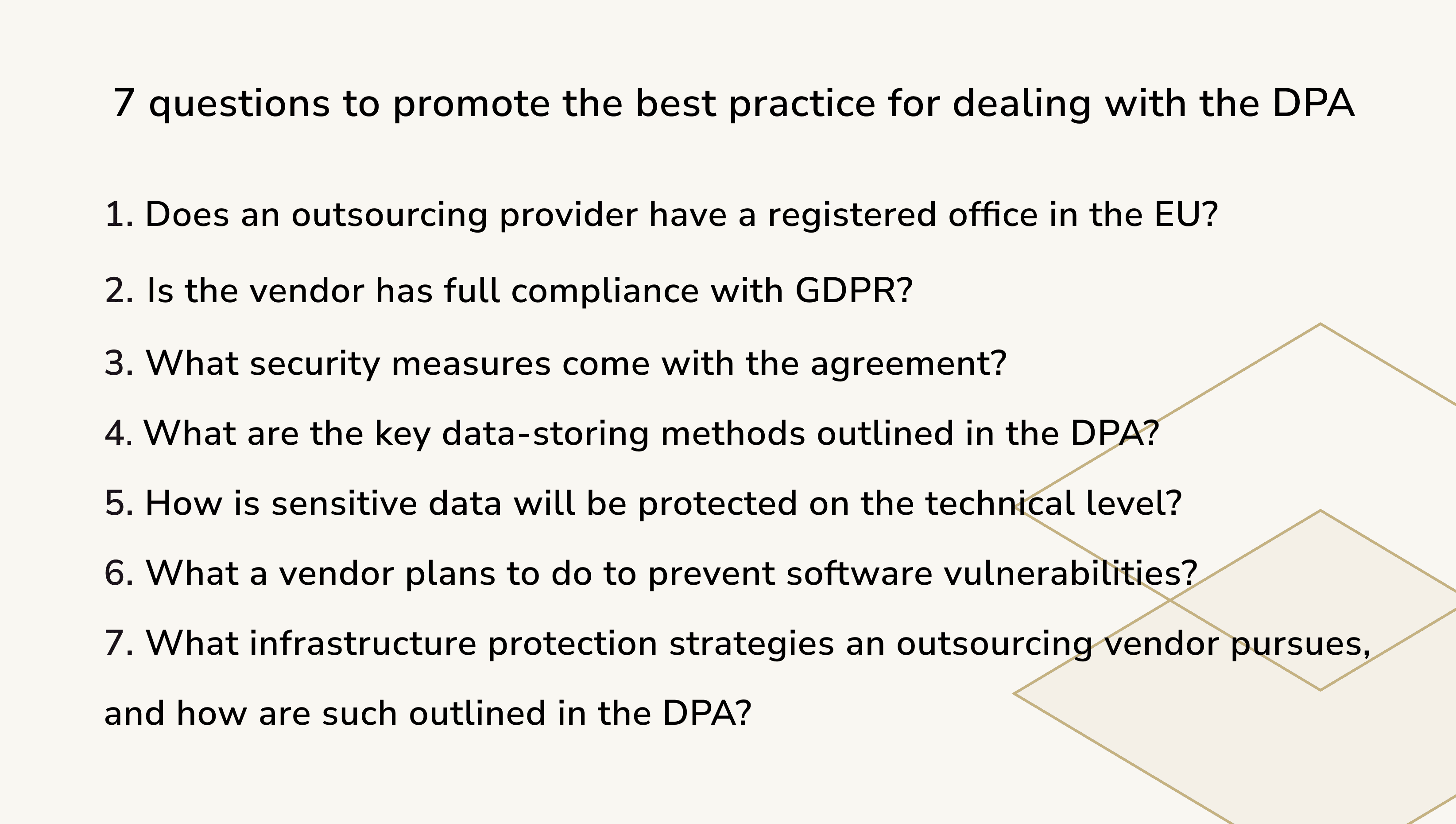 7 questions for DPA writing