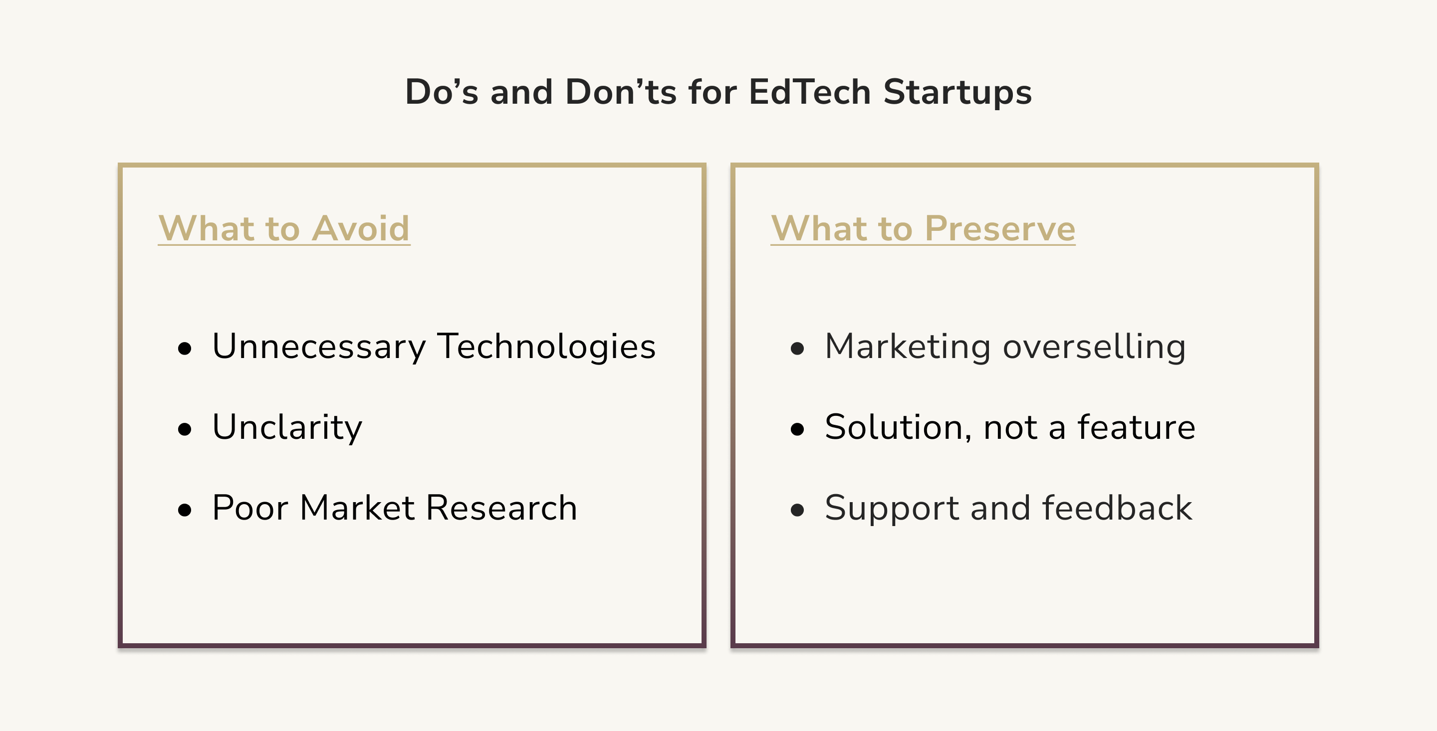 Do’s and Don’ts for EdTech Startups