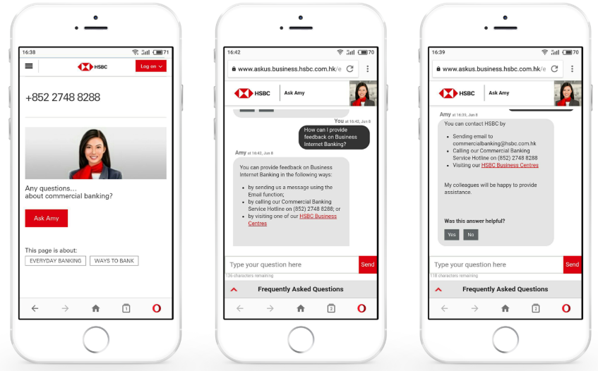 personalized banking. HSBC's customer support chatbot