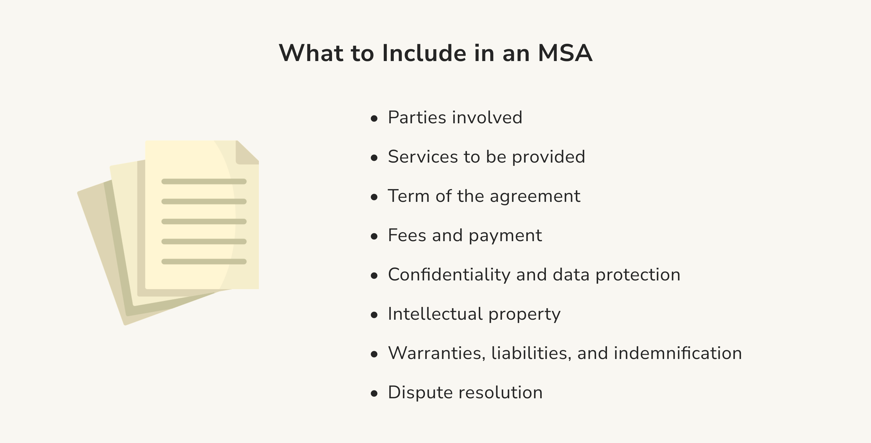 What to Include in an MSA