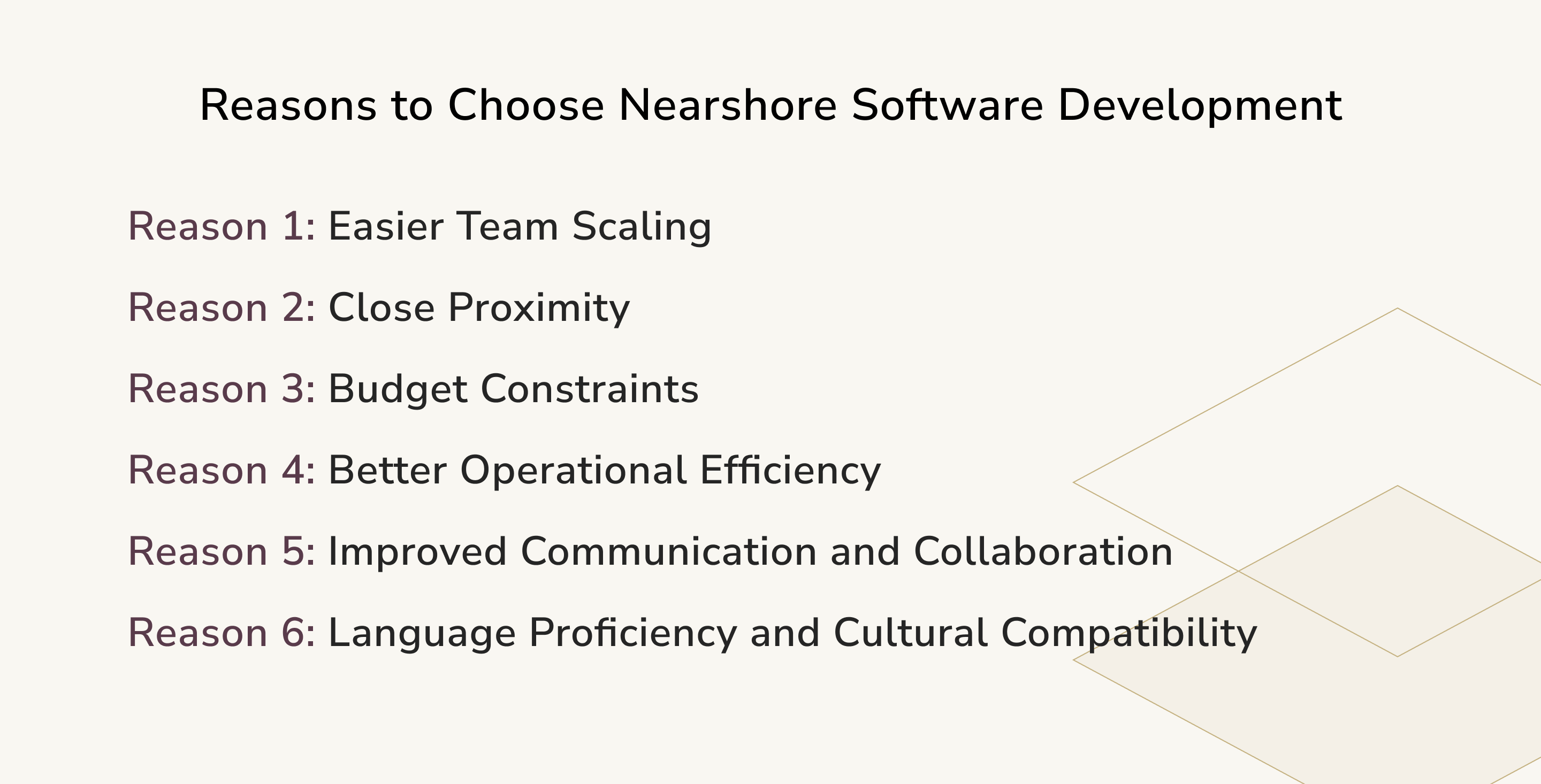 Reasons to Choose Nearshoring