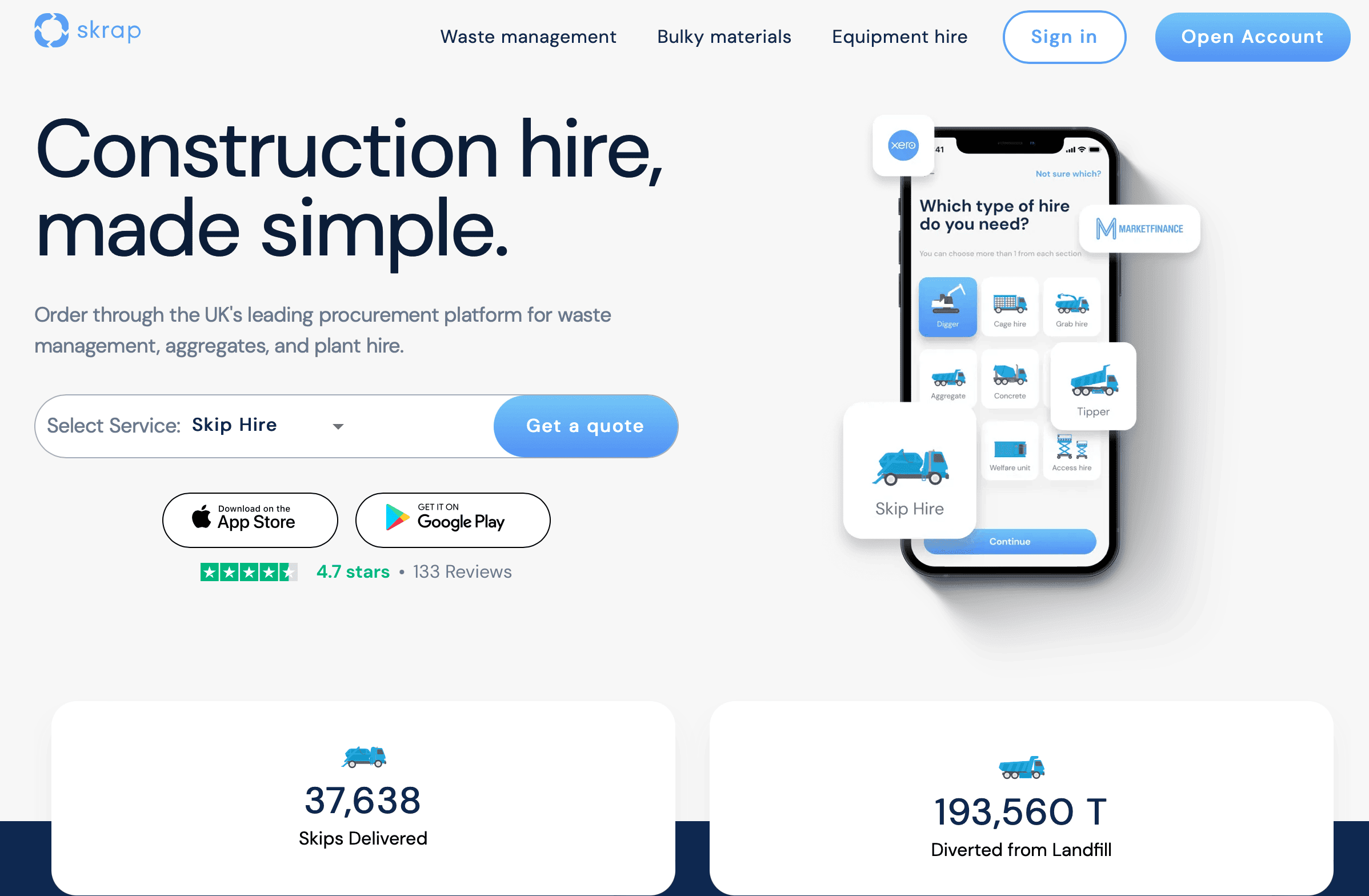 Skrap website